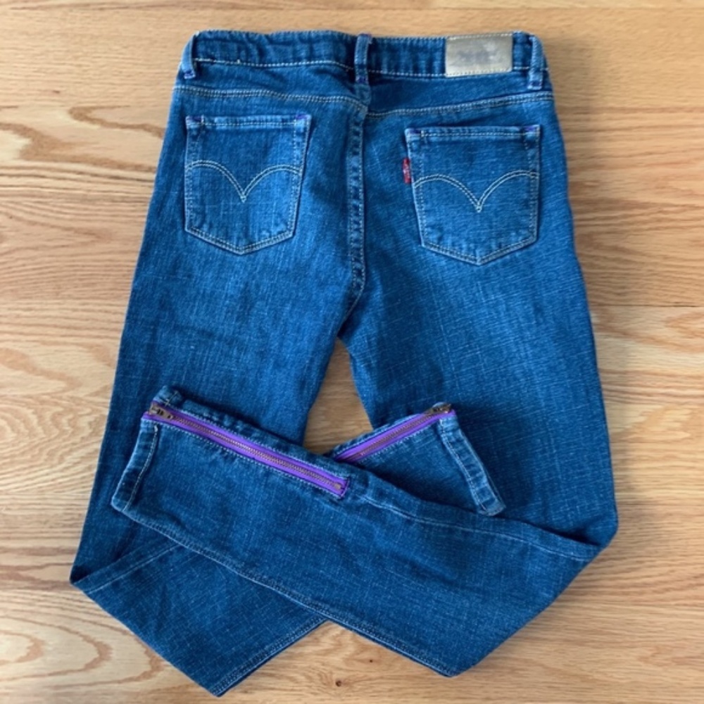 Levi's Girls NWOT Cropped Skinny Zippered Ankle Jeans (12)
